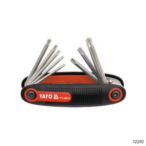 YATO Folding Torx Tamperproof Key Set 8pcs YT-58832