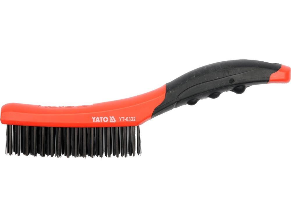 YT-6332 YATO WIRE BRUSH WITH PLASTIC HANDLE YT-6332