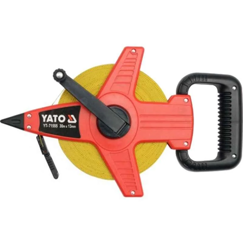 YATO 30m 13mm Steel Fiberglass Survey Measuring Tape, YT-71555 YATO 30m 13mm Steel Fiberglass Survey Measuring Tape, YT-71555